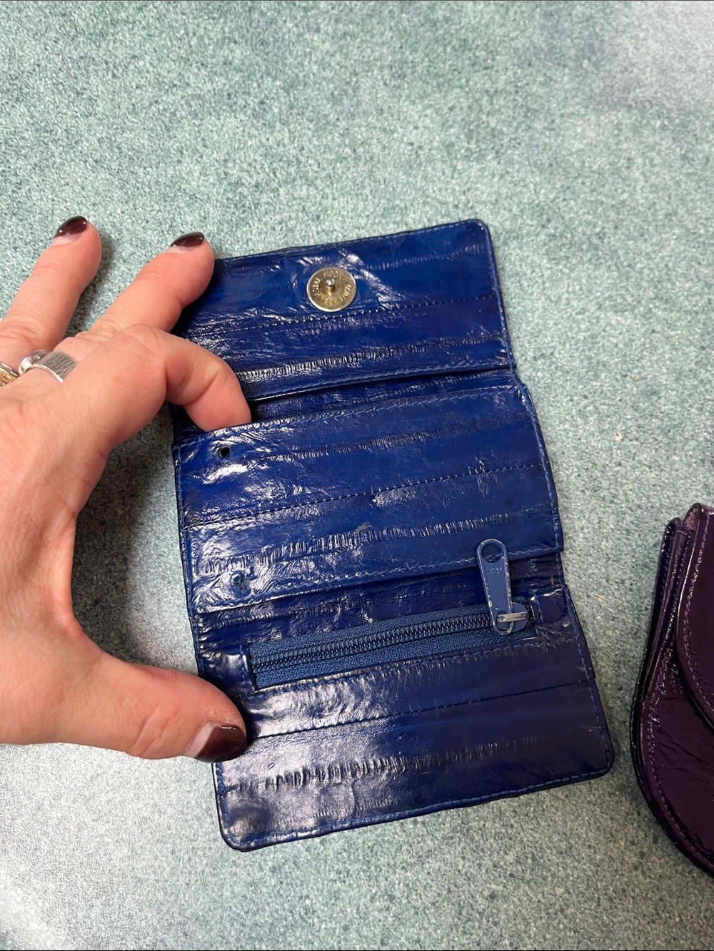 Eel Skin Mini Wallets - Picture 5 of 12